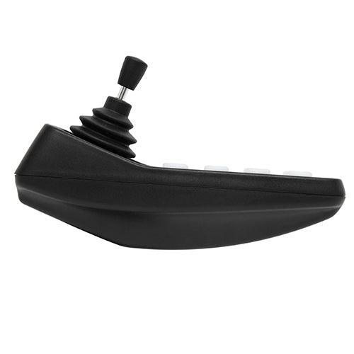 Side view of CMPSR accessible music controller and joystick