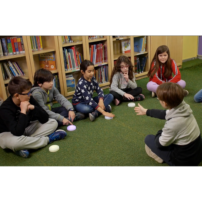 Students using Cosmo Dots during a classroom group activity