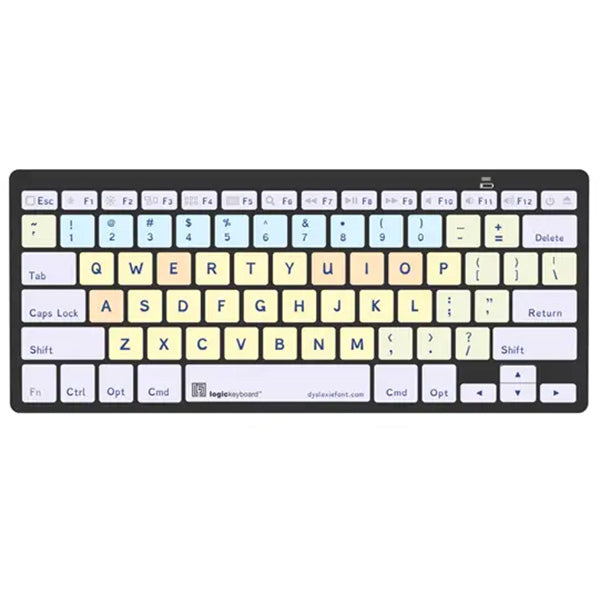 Dyslexia Keyboard Bluetooth Mini with color-coded keys
