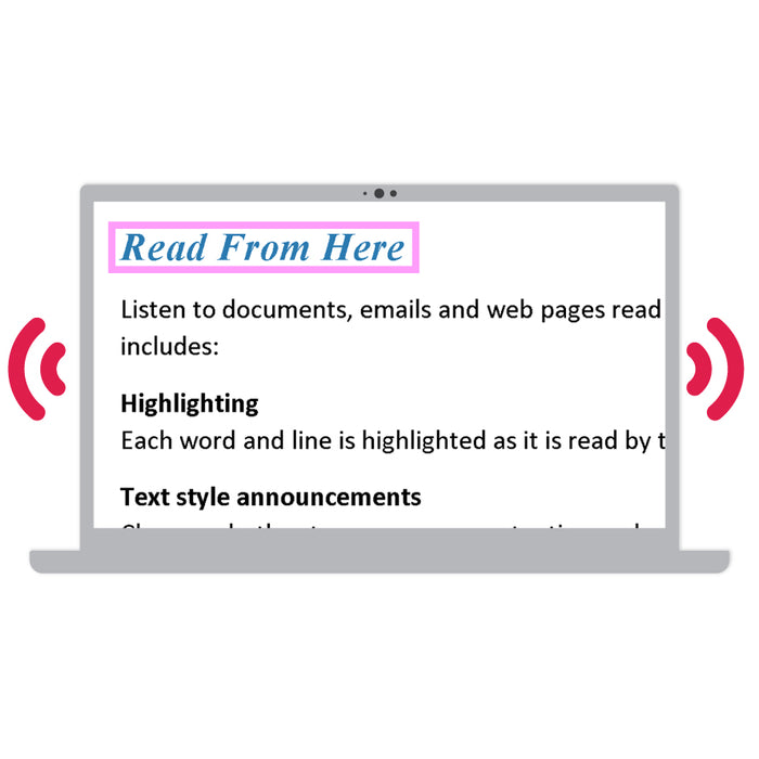 SuperNova Screen Reader Read From Here feature for documents, email and web pages