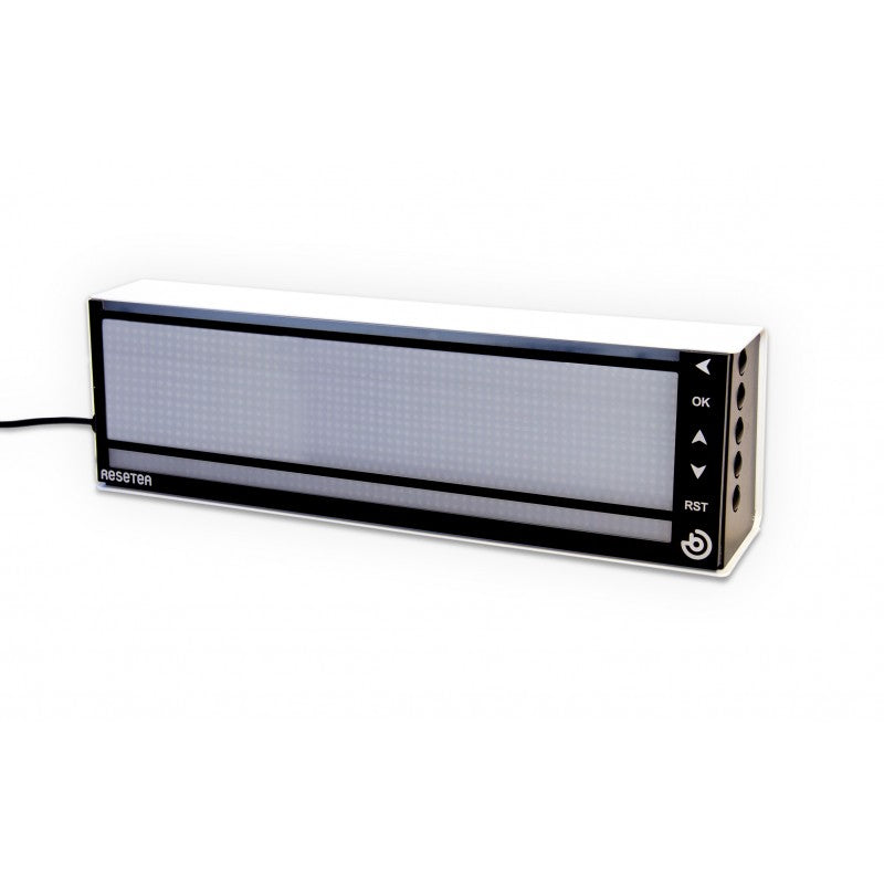 Visual schedule device turned off, showing a blank screen with control buttons on the side.